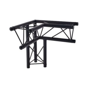 פינת טראס דקו משולש 90° Stageworx DT23B-C34 – חוד כלפי מטה, צד שמאל, שחור, כולל מחברים