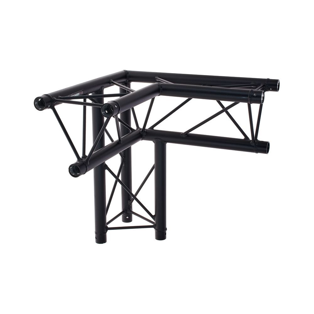 פינת טראס דקו משולש 90° Stageworx DT23B-C34 – חוד כלפי מטה, צד שמאל, שחור, כולל מחברים 2 פינת הדקו DT23B-C34 – חלק לטראס דקו, תמונה 2