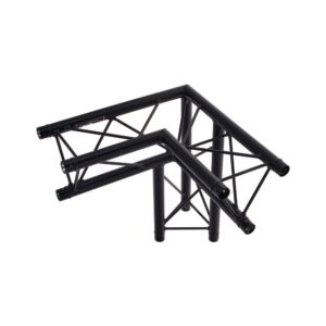 פינת טראס דקו משולש 90° Stageworx DT23B-C33 – חוד כלפי מטה, צד ימין, שחור, כולל מחברים
