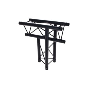 חלק T לטראס דקו משולש Stageworx DT23B-T38 – חוד כלפי מטה, 3 כיוונים, שחור, כולל מחברים
