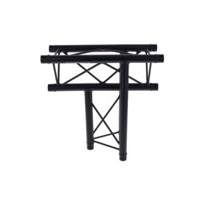 חלק T לטראס דקו משולש Stageworx DT23B-T38 – חוד כלפי מטה, 3 כיוונים, שחור, כולל מחברים