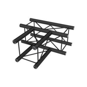 חלק T לטראס דקו מרובע Stageworx DT24B-T35 – 3 כיוונים, שחור, כולל מחברים