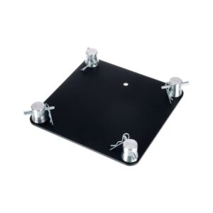 פלטת בסיס לטראס דקו Stageworx DT24B-BP – 22×22 ס״מ, אלומיניום שחור, לטראסי DT24 ו-DT23