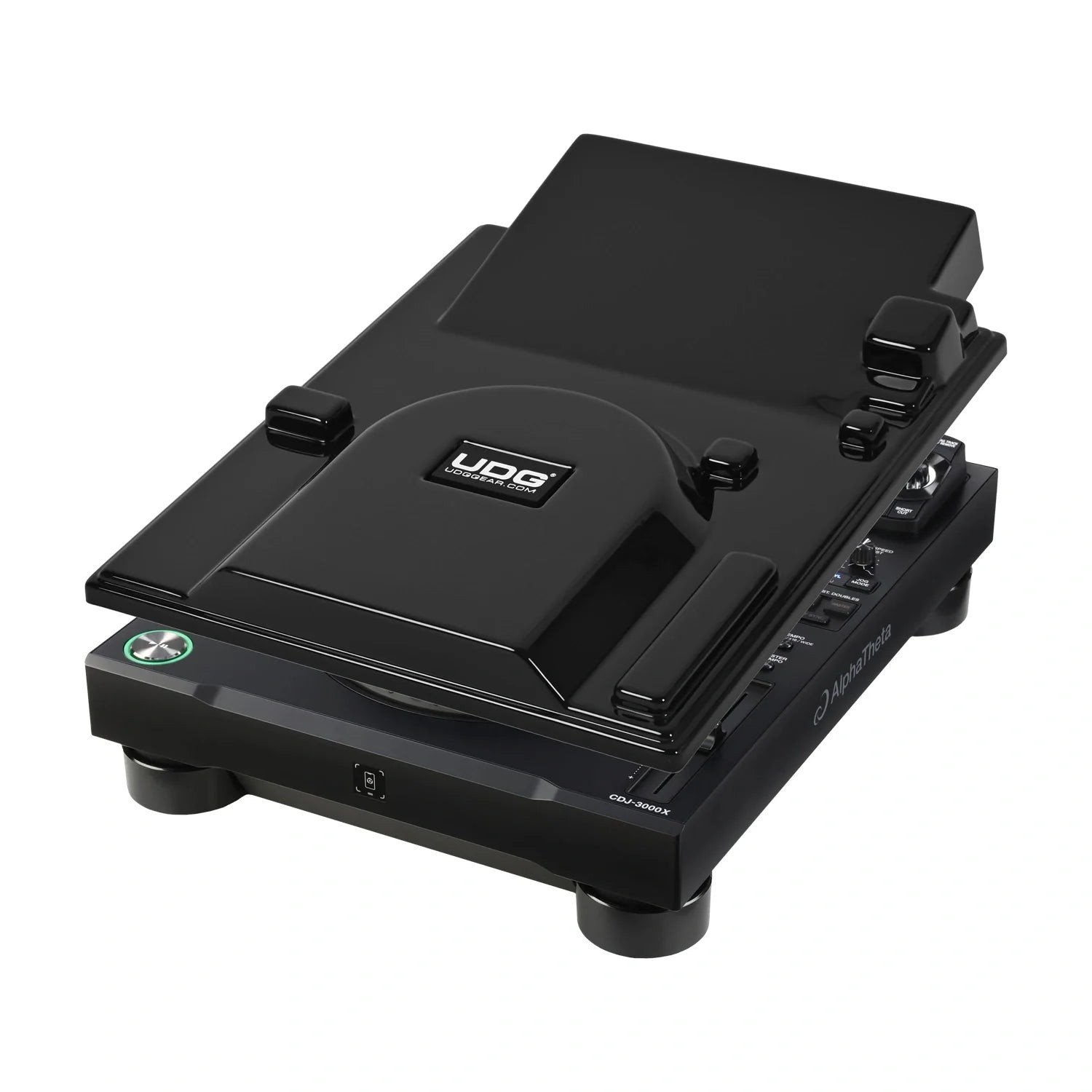 כיסוי מגן UDG ל-CDJ-3000X – ABS שחור מבריק, הגנה מאבק, נוזלים ומכות 1 כיסוי מגן לנגן DJ UDG Ultimate AlphaTheta CDJ-3000X Equipment Cover Black