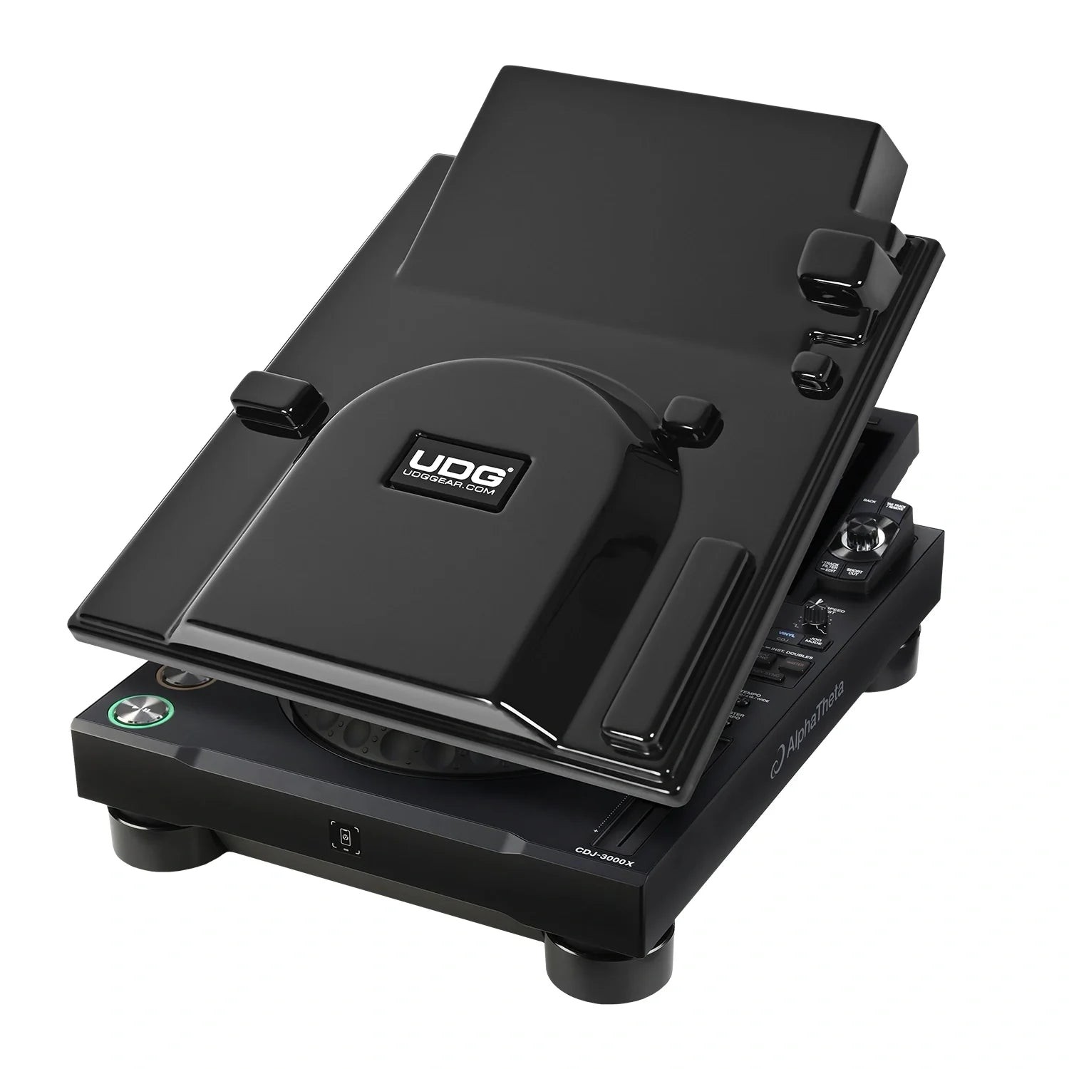 כיסוי מגן UDG ל-CDJ-3000X – ABS שחור מבריק, הגנה מאבק, נוזלים ומכות 5 כיסוי מגן לנגן DJ UDG Ultimate AlphaTheta CDJ-3000X Equipment Cover Black – תמונה 5