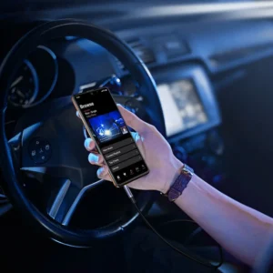 כבל AUX 3.5 מ״מ באורך 1 מטר UGREEN AV183 – מחברים מצופי זהב 24K וכבל ניילון קלוע עמיד