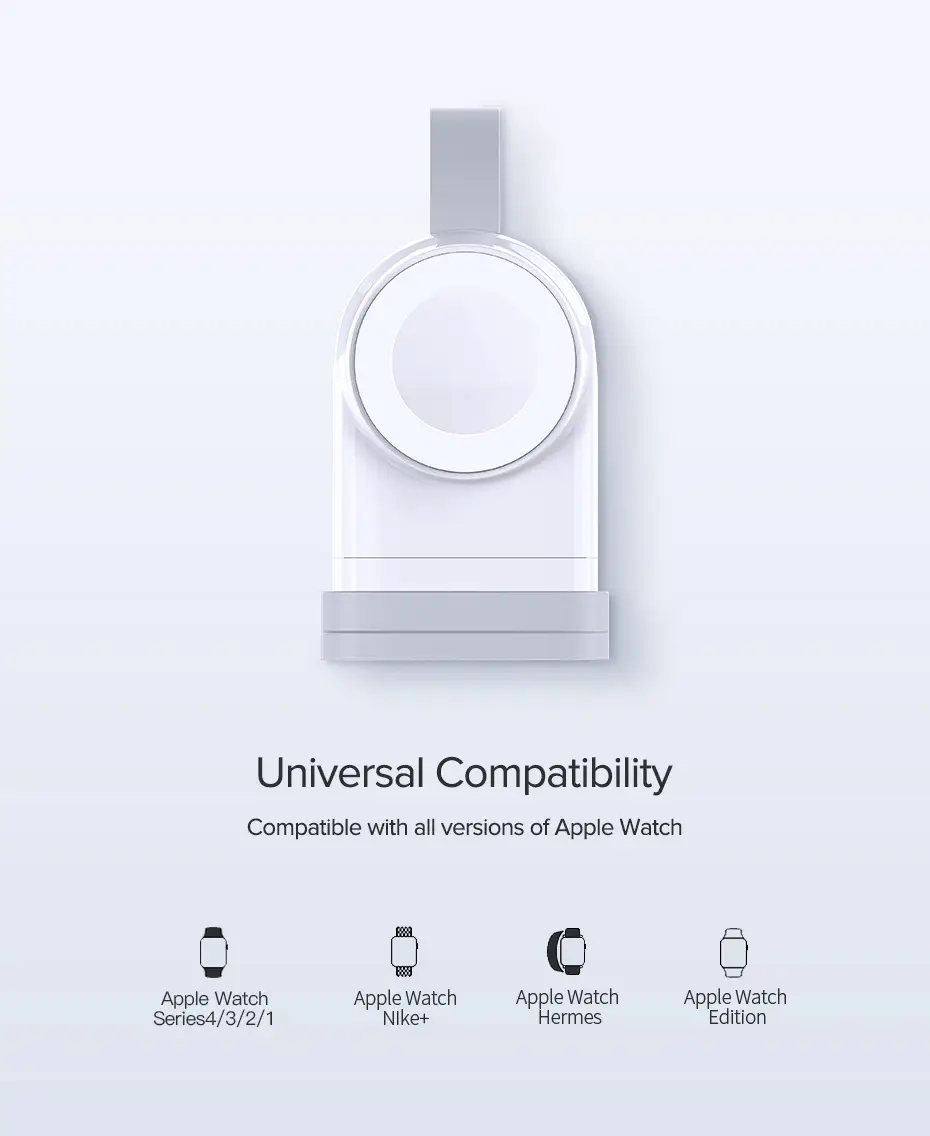 מטען מגנטי נייד ל-Apple Watch UGREEN CD144 – מאושר MFi, גוף קומפקטי והגנה מחימום וטעינת יתר 3 UGREEN CD144 מטען מגנטי ל-Apple Watch 3