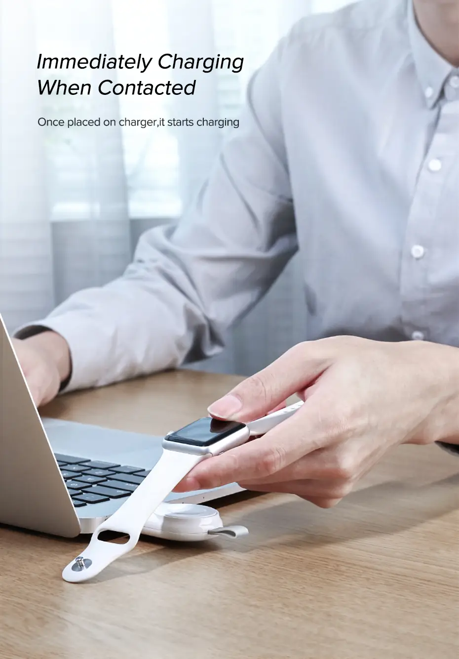 מטען מגנטי נייד ל-Apple Watch UGREEN CD144 – מאושר MFi, גוף קומפקטי והגנה מחימום וטעינת יתר 6 UGREEN CD144 מטען מגנטי ל-Apple Watch 6
