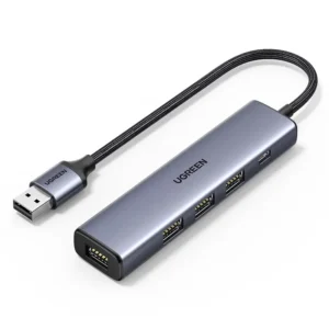 מפצל USB עם 4 יציאות USB-A וחיבור USB-C UGREEN CM473 – סנכרון נתונים עד 5Gbps והגנת מתח מובנית