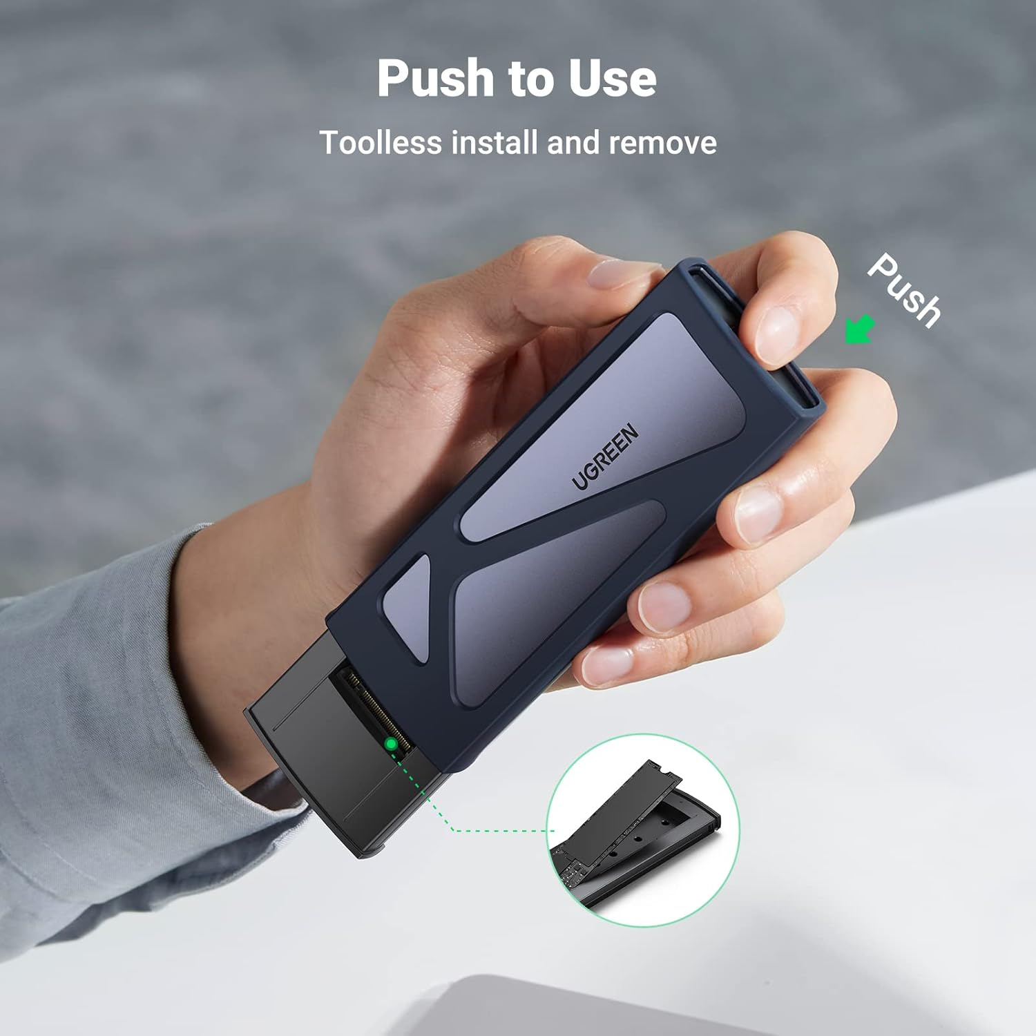 מארז חיצוני ל-SSD M.2 NVMe UGREEN CM578 – חיבור USB-C עד 10Gbps, מעטפת אלומיניום והתקנה ללא כלים 4 UGREEN CM578 מארז SSD M.2 NVMe 4