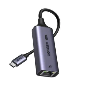 מתאם רשת UGREEN CM648 מ-USB-C ל-Ethernet RJ45 – מהירות עד 2.5Gbps, שבב Realtek וגוף אלומיניום