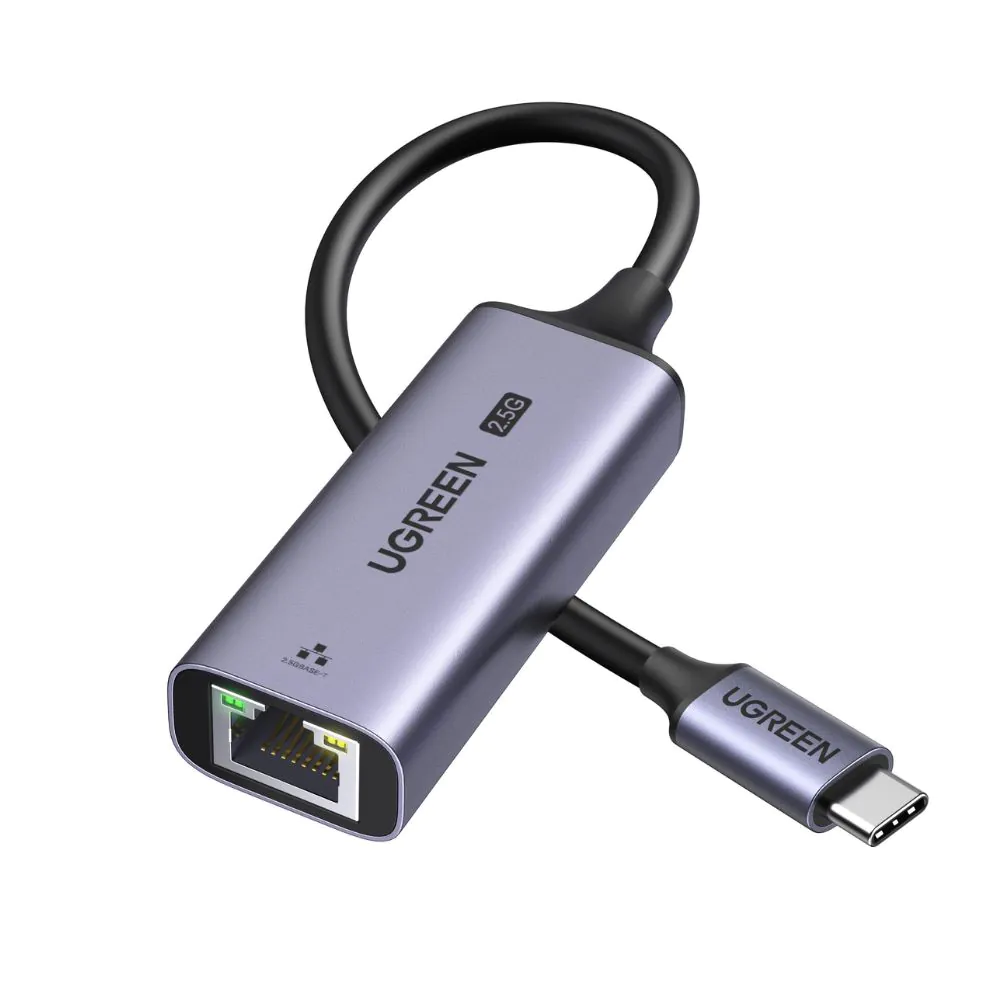 מתאם רשת UGREEN CM648 מ-USB-C ל-Ethernet RJ45 – מהירות עד 2.5Gbps, שבב Realtek וגוף אלומיניום 2 UGREEN CM648 מתאם רשת USB-C ל-Ethernet 2