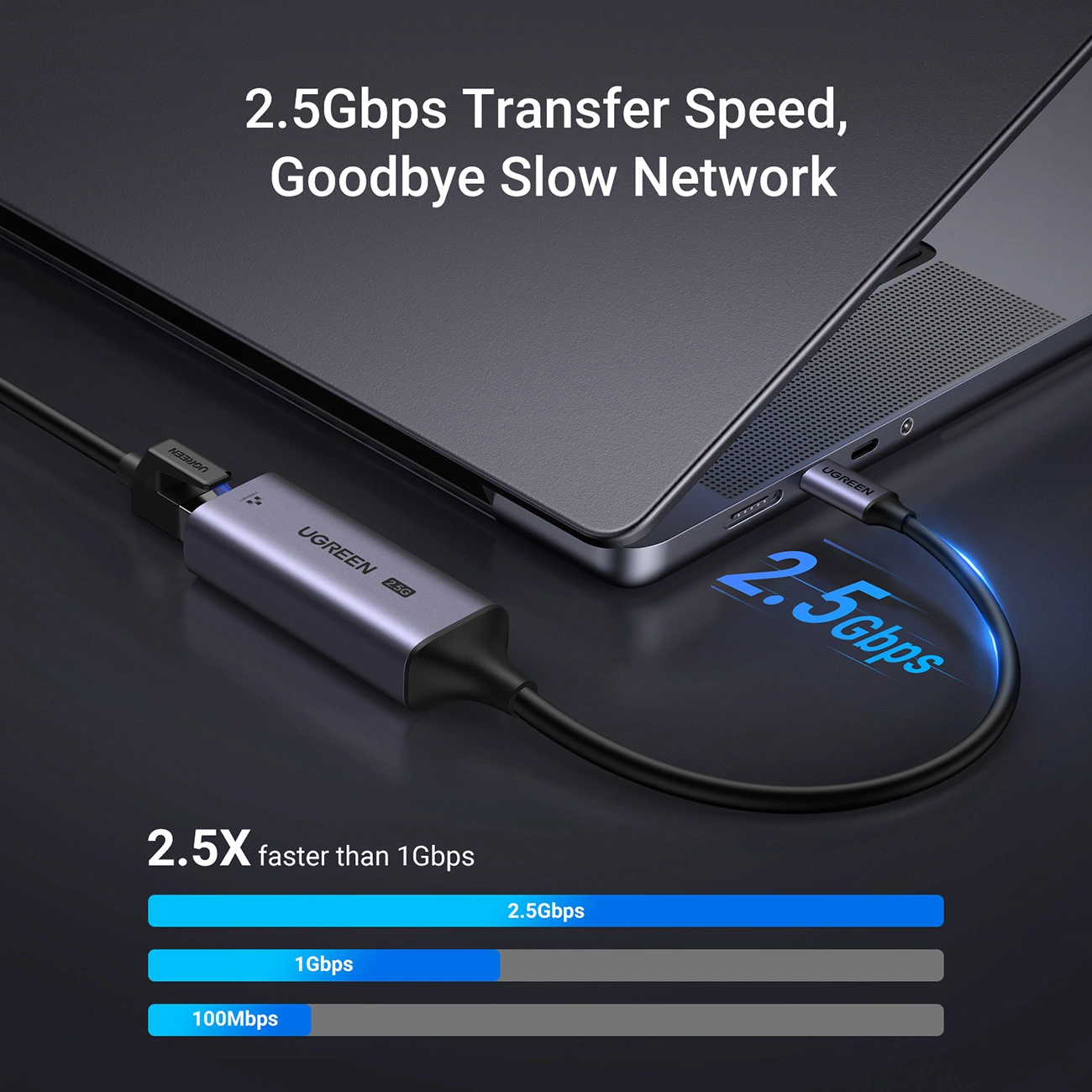 מתאם רשת UGREEN CM648 מ-USB-C ל-Ethernet RJ45 – מהירות עד 2.5Gbps, שבב Realtek וגוף אלומיניום 4 UGREEN CM648 מתאם רשת USB-C ל-Ethernet 4