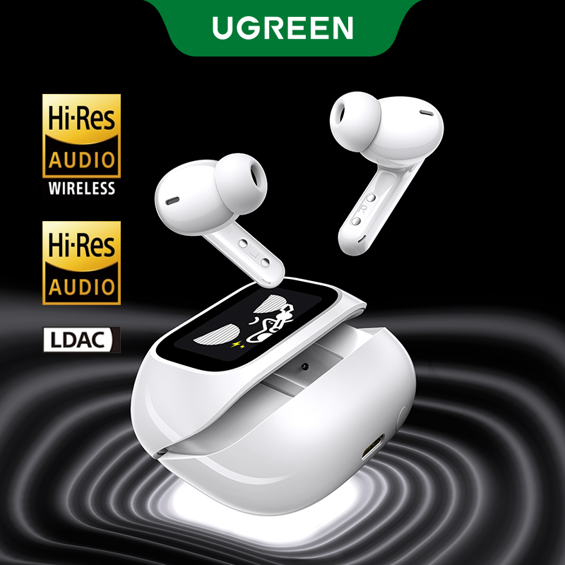 אוזניות TWS אלחוטיות UGREEN HiTune T6 עם ANC עד 52dB – מארז חכם עם מסך מגע, LDAC ועמידות IPX5 4 UGREEN HiTune T6 אוזניות TWS עם מארז מסך מגע 4