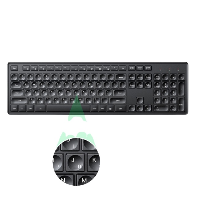 מקלדת חוטית שקטה UGREEN KU004 – 104 מקשים, עברית/אנגלית בצריבת לייזר והגנה מפני מים ואבק 2 UGREEN KU004 מקלדת חוטית 2
