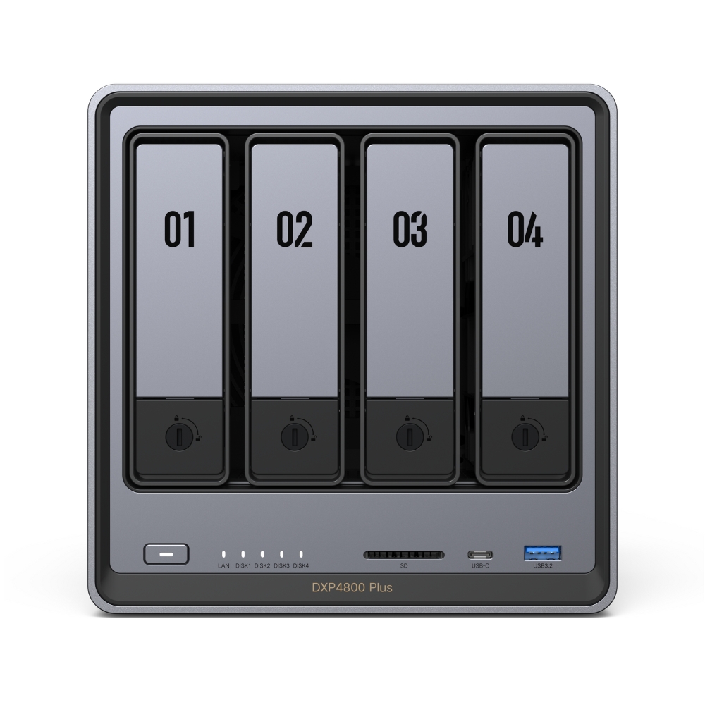 שרת אחסון NAS עם 4 תושבות UGREEN NASync DXP4800 Plus – עד 136TB, חיבור 10GbE ומעבד Intel 2 UGREEN NASync DXP4800 Plus שרת NAS 2
