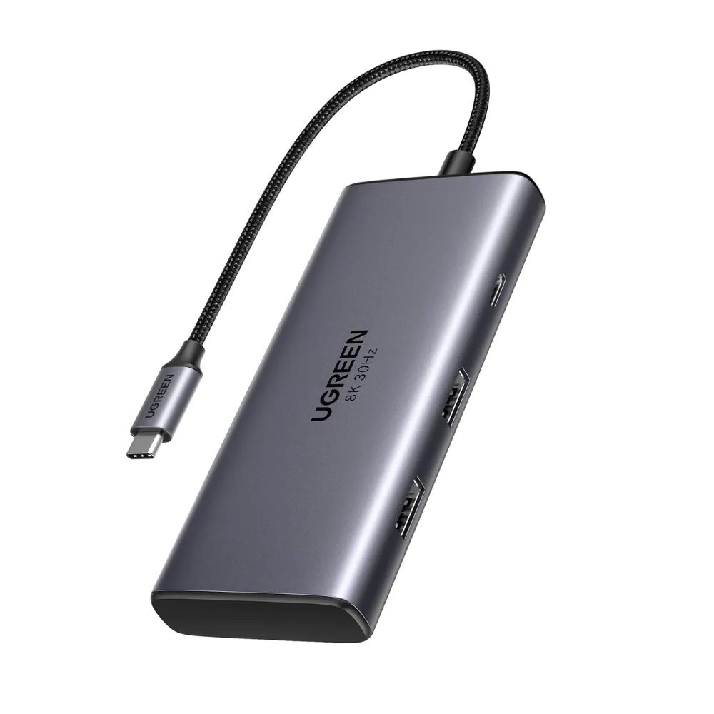 תחנת עגינה UGREEN Revodok 206 6 ב-1 – שני מסכי HDMI, תמיכה ב-8K@30Hz וטעינת PD עד 100W 5 UGREEN Revodok 206 תחנת עגינה 6 ב-1 5
