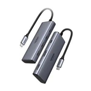 מולטיפורט UGREEN USB-C 7 ב-1 – יציאות HDMI ו-DisplayPort ב-4K@60Hz, טעינת PD עד 100W