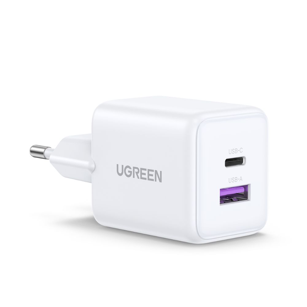 מטען קיר UGREEN X516 30W בטכנולוגיית GaN עם 2 יציאות – USB-C עד 30W ו-USB-A עד 22.5W 1 UGREEN X516 מטען GaN 30W עם 2 יציאות