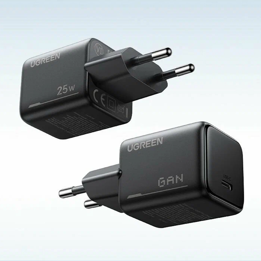 מטען קיר מהיר UGREEN X517 25W בטכנולוגיית GaN – יציאת USB-C עם PD ו-PPS וכבל USB-C באורך 1 מטר 3 UGREEN X517 מטען GaN 25W עם כבל 3