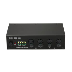 ממשק MIDI USB 4×4 – 4 כניסות ו-4 יציאות, 64 ערוצים ומצב מיזוג בלי מחשב
