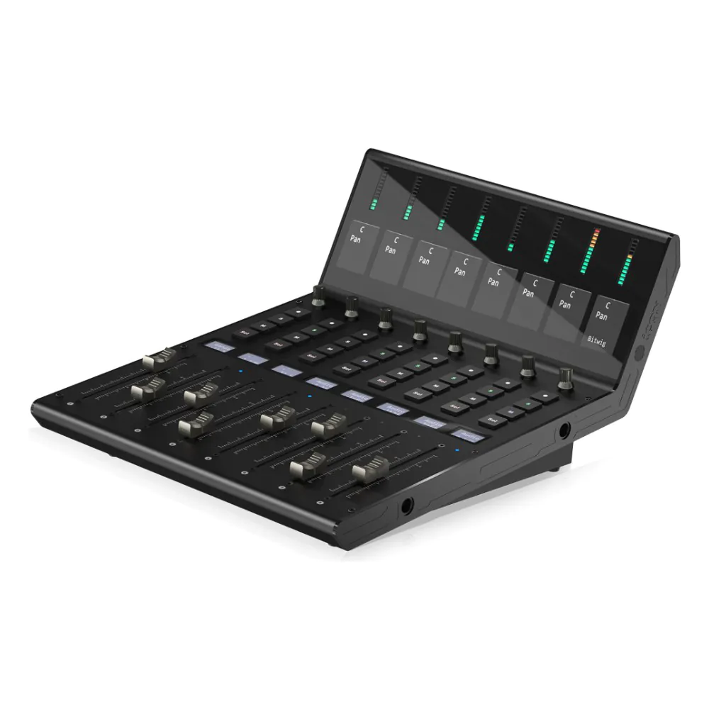 יחידת הרחבה iCON V1-X למשטח V1-M – 8 פיידרים ממונעים ותצוגות TFT 1 יחידת הרחבה iCON V1-X עם 8 פיידרים ממונעים