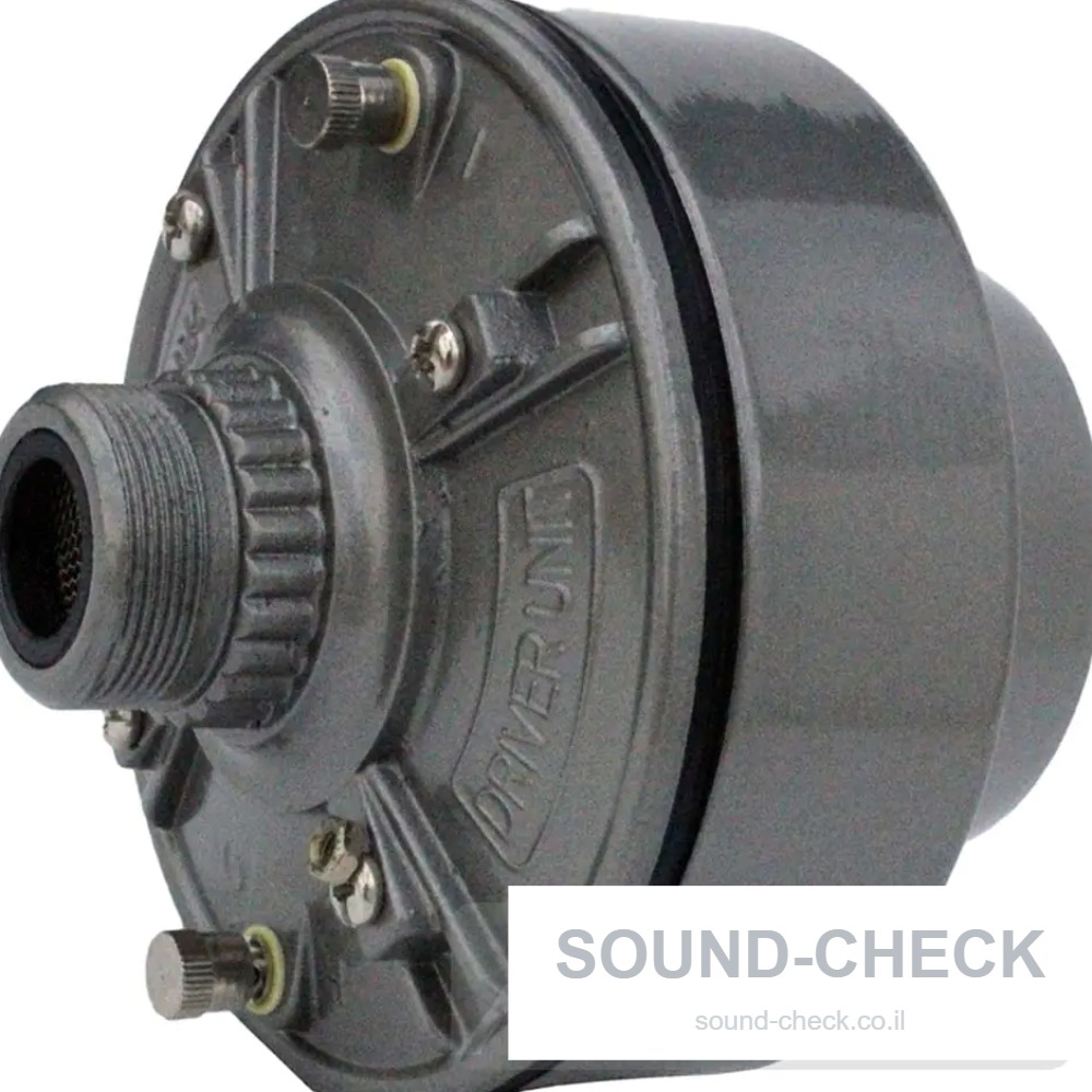 יחידת דרייבר 100W 16Ω BTS HD100 — דרייבר לחצוצרת שופר 2 יחידת דרייבר 100W 16 אוהם — מבט קדמי עם הברגה סטנדרטית