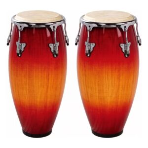 זוג קונגס 10+11 אינץ׳ Koala Drums YWCG-1228RB – אדום Red Burst כולל מעמדים