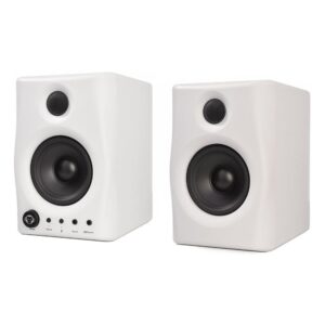 זוג מוניטורים Monkey Banana Gibbon AIR BT לבן – וופר 4 אינץ׳, Bluetooth ויציאת אוזניות