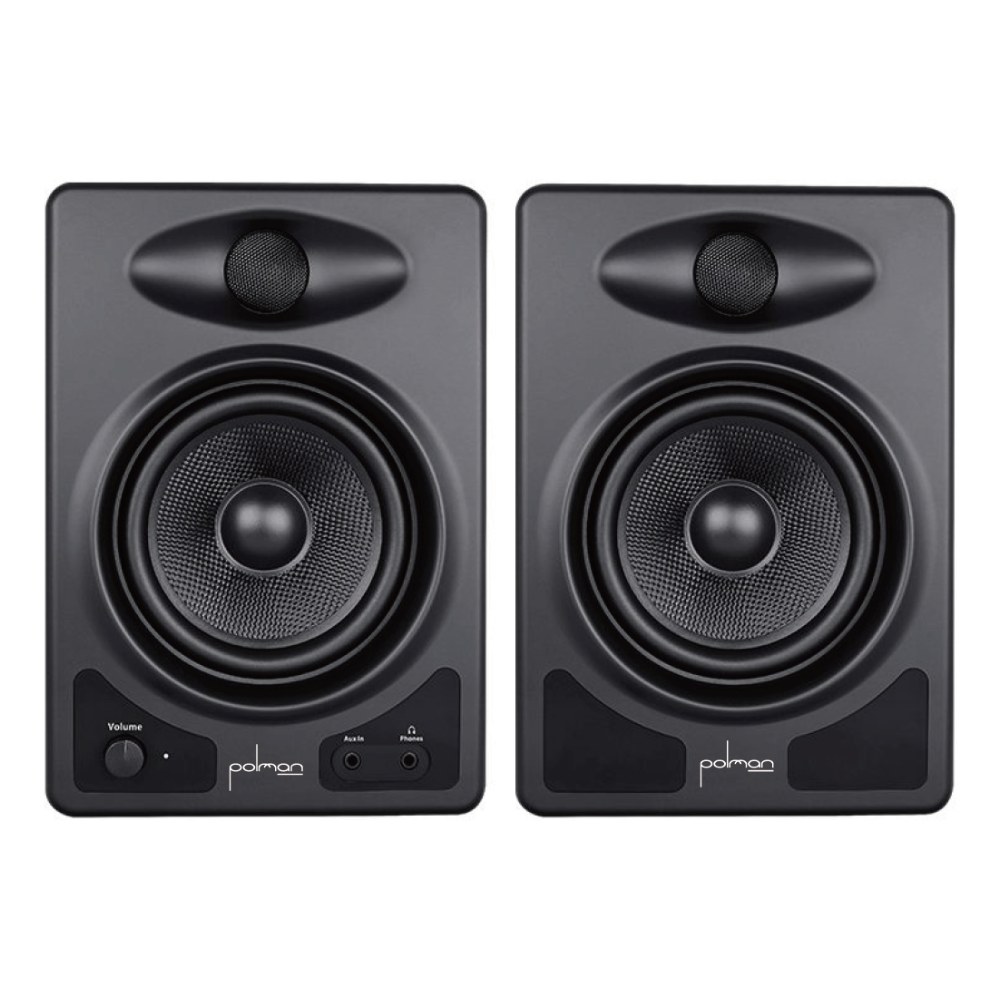 זוג מוניטורים אולפניים Polman A5 – 4.5 אינץ׳, 50W עם Bluetooth ו-EQ לחדר 1 זוג מוניטורים אולפניים Polman A5 בגודל 4.5 אינץ׳