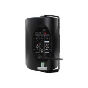זוג רמקולים מוגברים להתקנה Polman PLM6606B שחור – מגבר 40W לרמקול ומיקרופון