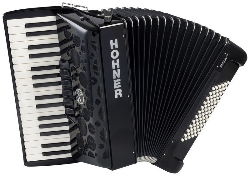אקורדיון Hohner Amica Forte III 72 בסים – 34 קלידים, Silent Key, תיק ורצועות 1 אקורדיון Hohner Amica Forte III 72