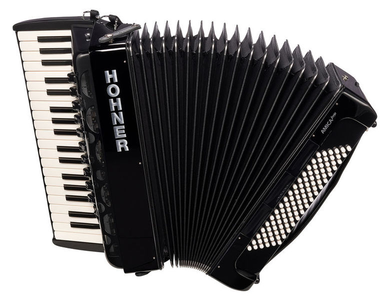 אקורדיון Hohner Amica Forte IV 96 בסים – 37 קלידים, 4 שורות, 11 רגיסטרים, תיק ורצועות 2 אקורדיון Hohner Amica Forte IV 96 – תמונה 2