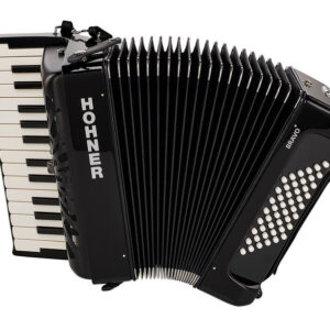 אקורדיון Hohner Bravo II 48 – 48 בסים, 26 קלידים, Silent Key, תיק ורצועות