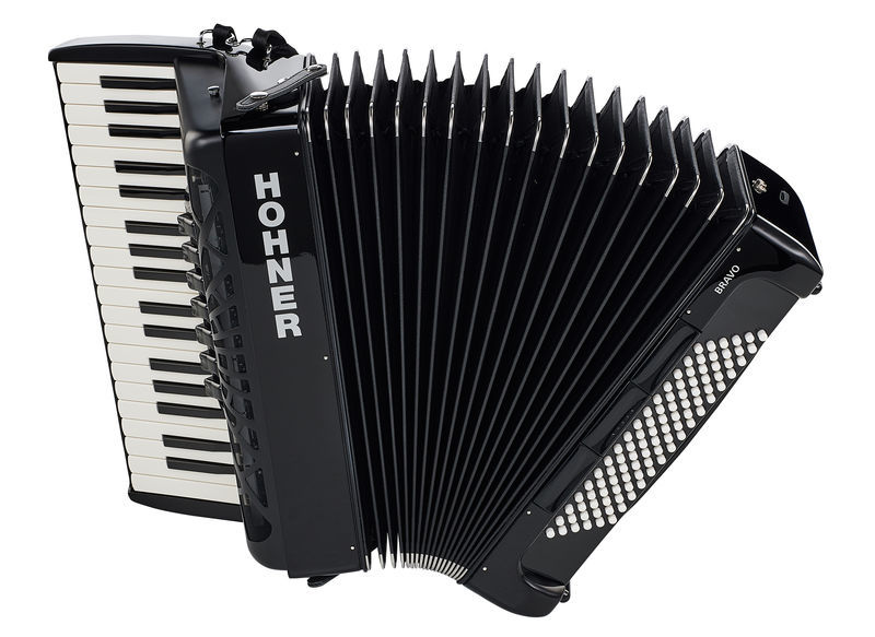 אקורדיון Hohner Bravo III 96 בסים – 37 קלידים, 7 רגיסטרים, Silent Key, תיק ורצועות 2 אקורדיון Hohner Bravo III 96 – תמונה 2