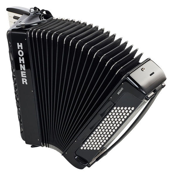 אקורדיון Hohner Bravo III 96 בסים – 37 קלידים, 7 רגיסטרים, Silent Key, תיק ורצועות 3 אקורדיון Hohner Bravo III 96 – תמונה 3