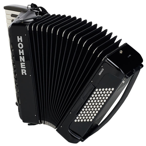 אקורדיון Hohner Bravo III 72 בסים – 34 קלידים, 3 שורות לשוניות, Silent Key, תיק ורצועות 3 אקורדיון Hohner Bravo III 72 – תמונה 3