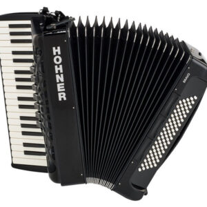 אקורדיון Hohner Bravo III 80 – 80 בסים, 37 קלידים, 3 שורות לשוניות, תיק ורצועות