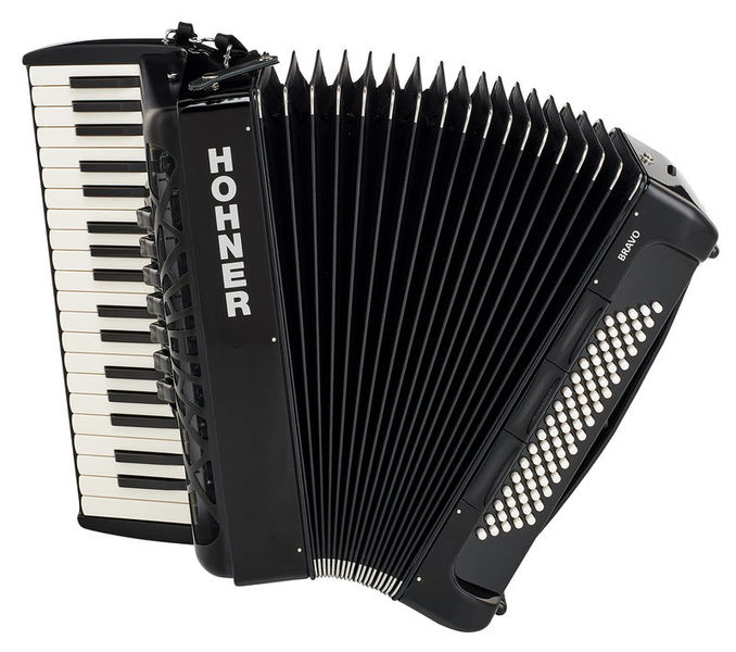 אקורדיון Hohner Bravo III 80 בסים – 37 קלידים, 3 שורות לשוניות, תיק ורצועות 2 אקורדיון Hohner Bravo III 80 – תמונה 2