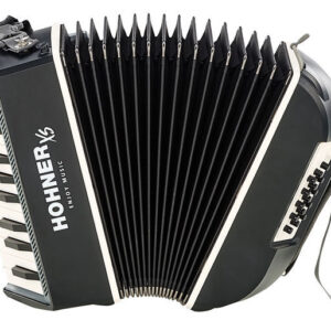 אקורדיון Hohner XS פסנתר – 21 קלידים, 15 בסים, 2.9 ק״ג, תיק ורצועות