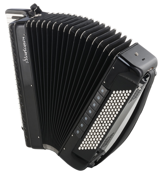 אקורדיון פסנתר Startone עם 120 בסים ו-4 שורות לשוניות – 41 קלידים, 13 רגיסטרים, תיק גב ורצועות 3 אקורדיון פסנתר Startone 120 בסים IV – תמונה 3