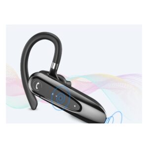 אוזניית Bluetooth לשיחות עם 2 מיקרופונים וסינון רעשים – כפתור השתקה, עד 20 שעות שיחה, טעינת USB-C
