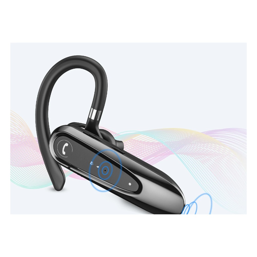 אוזניית Bluetooth לשיחות עם 2 מיקרופונים וסינון רעשים – כפתור השתקה, עד 20 שעות שיחה, טעינת USB-C 2 אוזניית Bluetooth לשיחות – מיקרופון כפול עם סינון רעשים