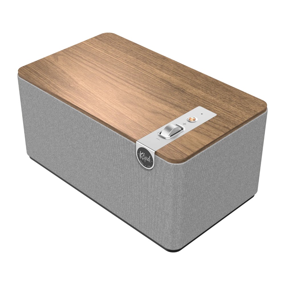 רמקול בלוטוס Klipsch The Three Plus אגוז – 120W, כניסת פונו לפטיפון 1 רמקול בלוטוס Klipsch The Three Plus אגוז – מבט אלכסוני