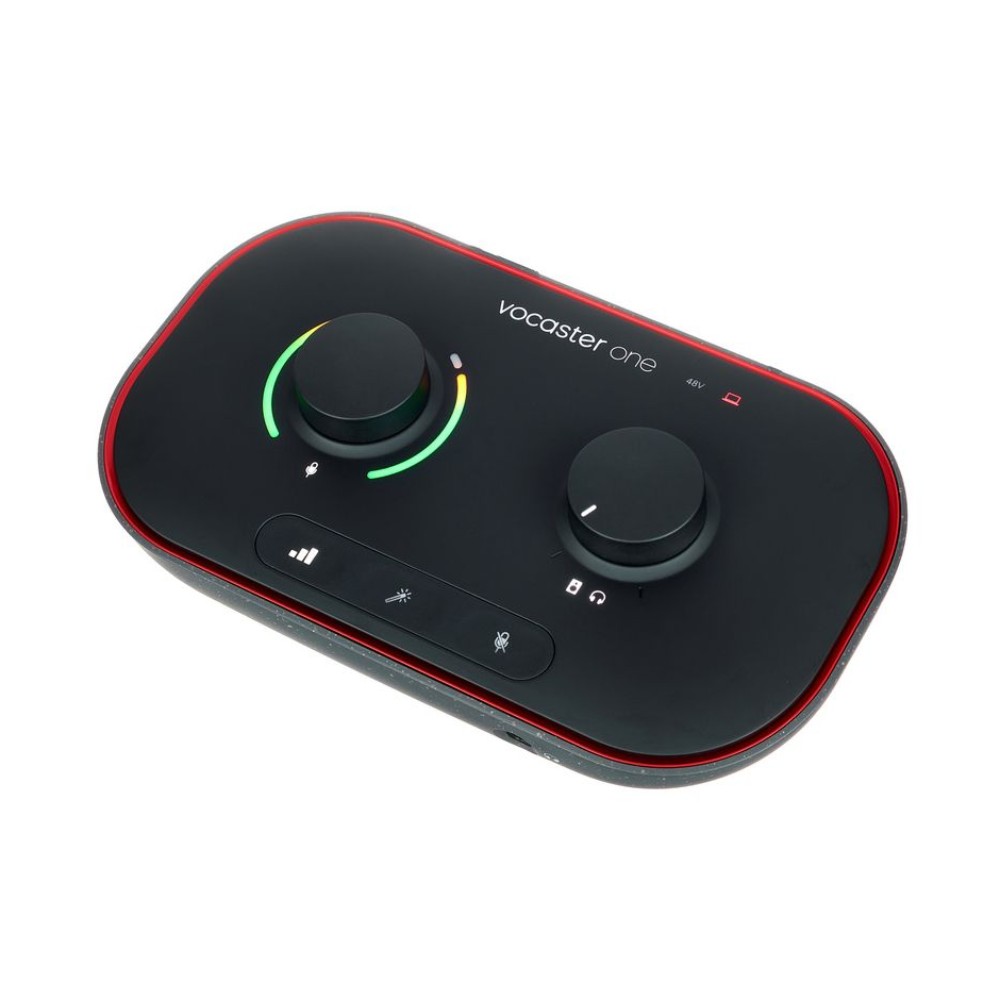 מיקרופון Rode NT1-A + כרטיס קול Focusrite Vocaster One – חבילת הקלטת שירה ופודקאסט 6 כרטיס קול Focusrite Vocaster One
