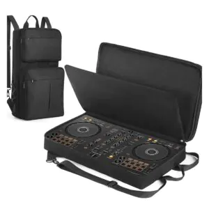 תיק גב לקונטרולר DJ מותאם ל-DDJ-FLX4 ו-DDJ-400 – מרופד, 2 ב-1 עם כיסי אביזרים