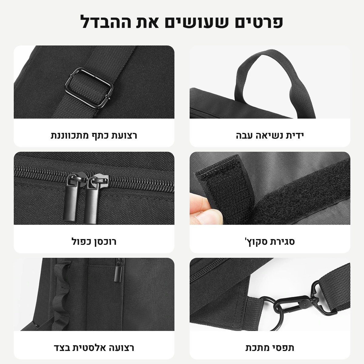 תיק גב לקונטרולר DJ מותאם ל-DDJ-FLX4 ו-DDJ-400 – מרופד, 2 ב-1 עם כיסי אביזרים 5 פרטי התיק: ידית, רצועת כתף מתכווננת, רוכסן כפול ותפסי מתכת